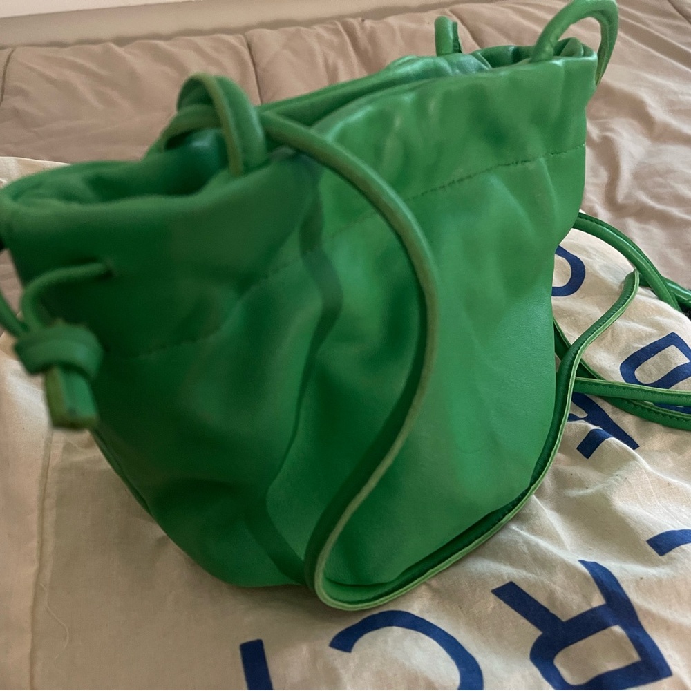 Clare V. Green Leather Crossbody Bag